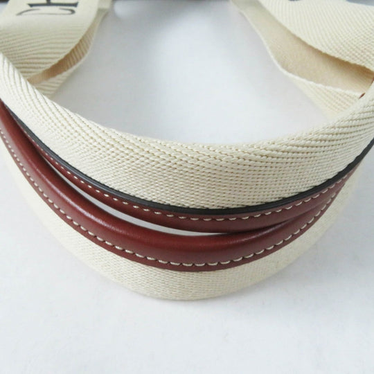 Chloe Tote Bag CHC22AS383I2690U Main: Linen, Part: Calfskin Beige type Woody Medium Women Used Authentic