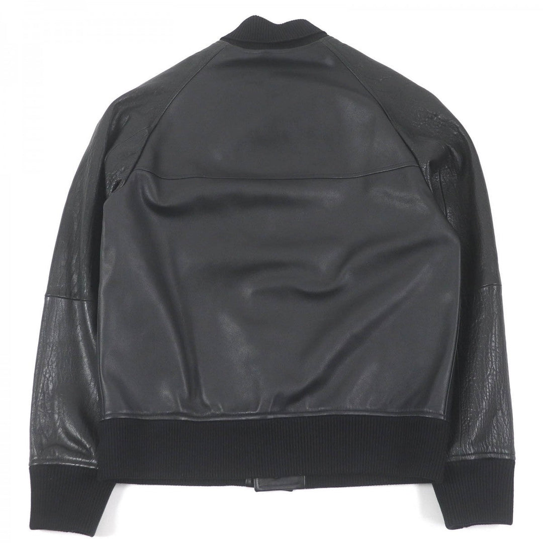 LOEWE Blouson Outer: Cowhide, Lining: 100% Cupra, Part: 95% Cotton, Part: 5% Polyester black mens 54 Used Authentic