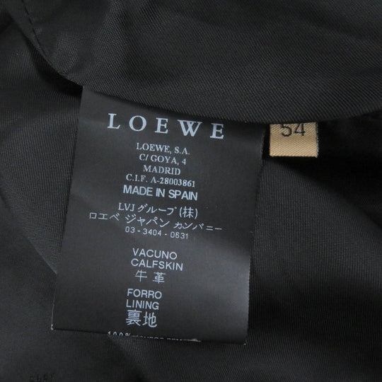 LOEWE Blouson Outer: Cowhide, Lining: 100% Cupra, Part: 95% Cotton, Part: 5% Polyester black mens 54 Used Authentic