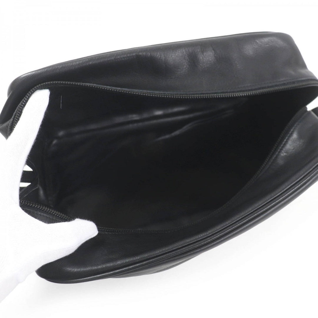 Gianni Versace business bag Main: Leather black mens Used Authentic