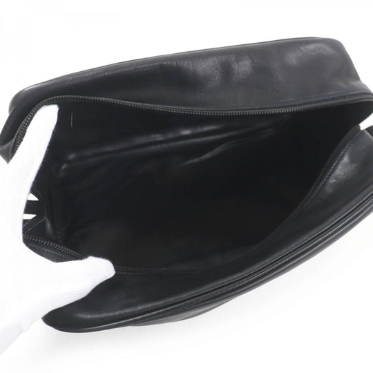 Gianni Versace business bag Main: Leather black mens Used Authentic