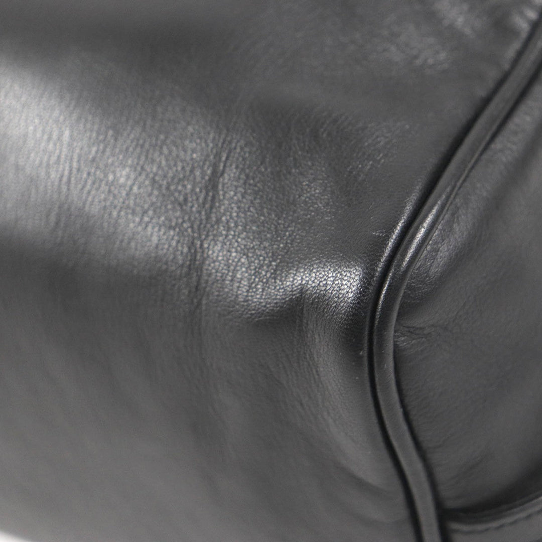 Gianni Versace business bag Main: Leather black mens Used Authentic