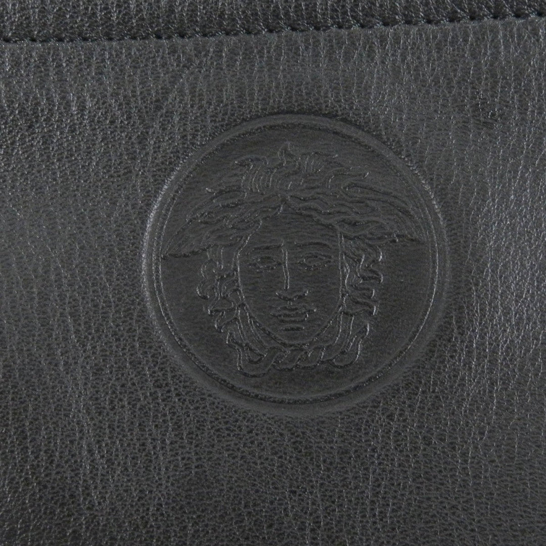 Gianni Versace business bag Main: Leather black mens Used Authentic