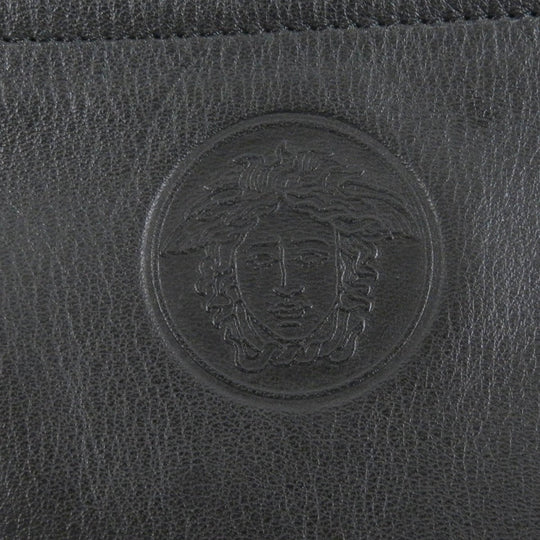 Gianni Versace business bag Main: Leather black mens Used Authentic