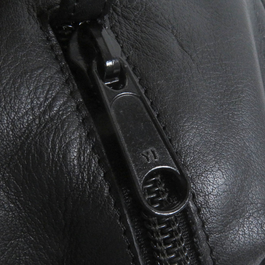 Gianni Versace business bag Main: Leather black mens Used Authentic