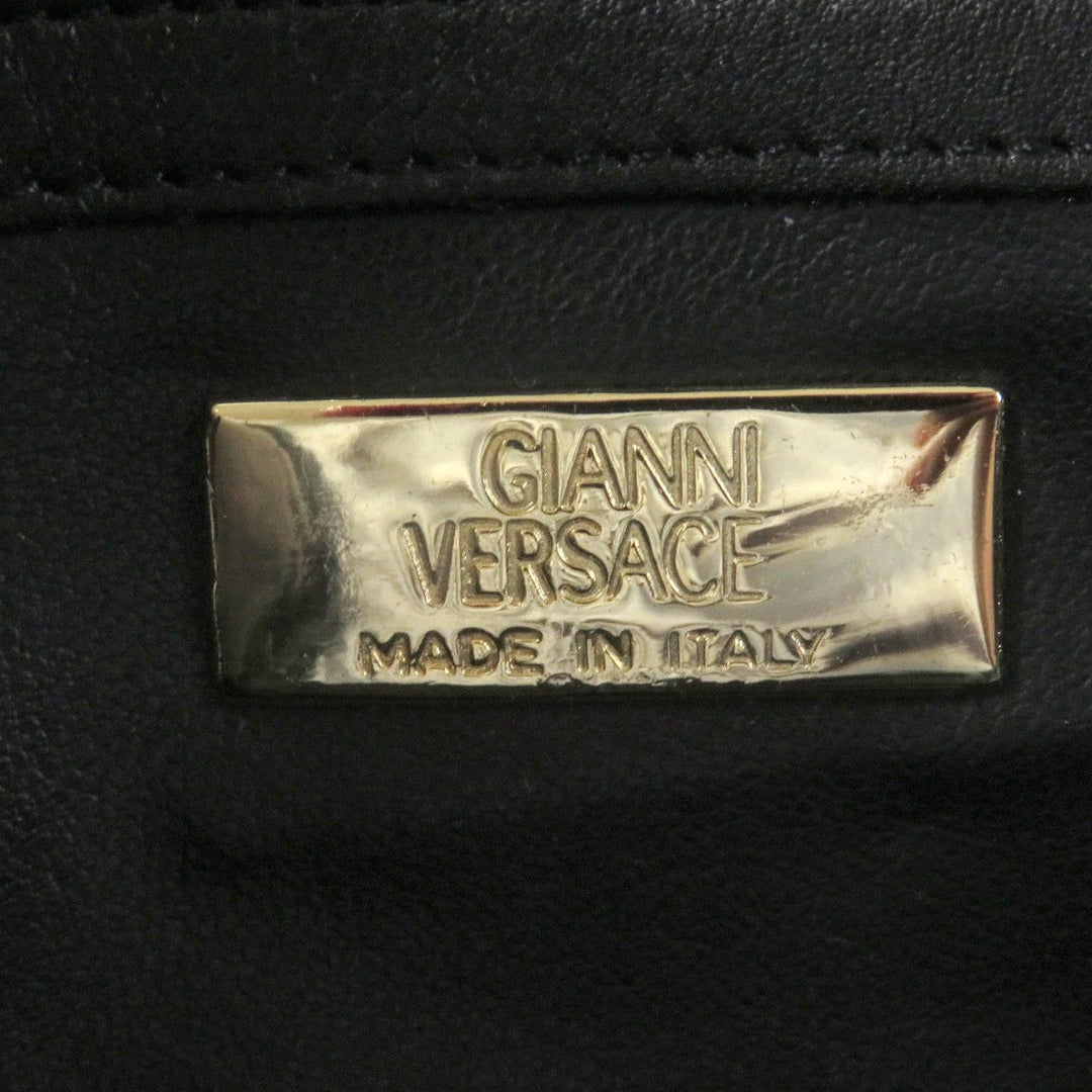 Gianni Versace business bag Main: Leather black mens Used Authentic