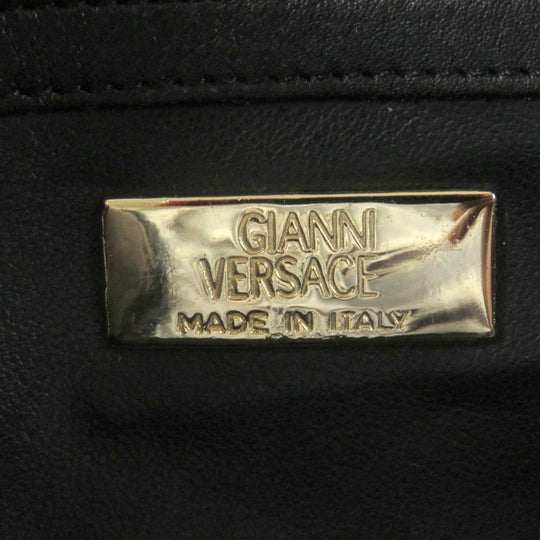 Gianni Versace business bag Main: Leather black mens Used Authentic