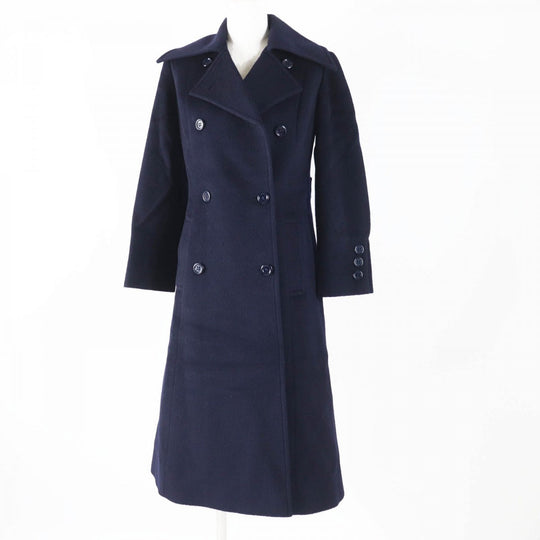 Herno coat Outer: 70% wool, Outer: 30% cashmere, Lining: 100% silk Dark navy Women 40 Used Authentic
