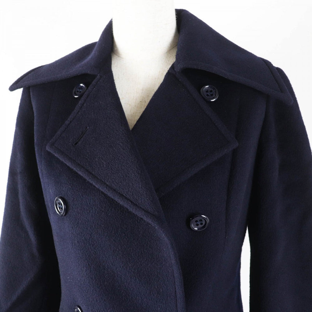 Herno coat Outer: 70% wool, Outer: 30% cashmere, Lining: 100% silk Dark navy Women 40 Used Authentic