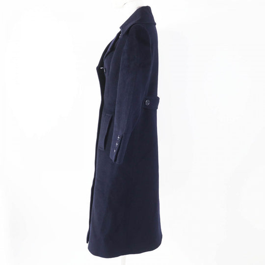 Herno coat Outer: 70% wool, Outer: 30% cashmere, Lining: 100% silk Dark navy Women 40 Used Authentic