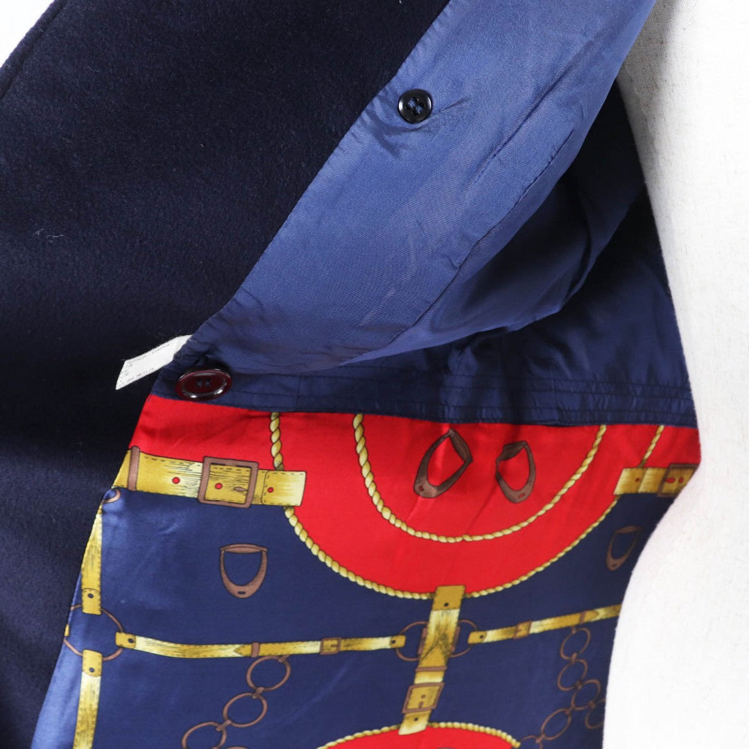 Herno coat Outer: 70% wool, Outer: 30% cashmere, Lining: 100% silk Dark navy Women 40 Used Authentic