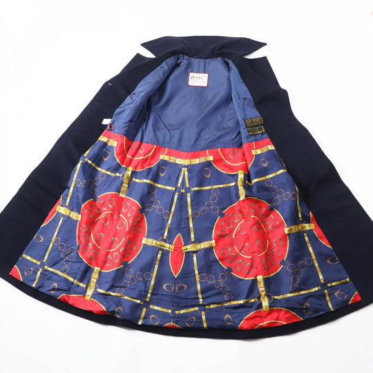 Herno coat Outer: 70% wool, Outer: 30% cashmere, Lining: 100% silk Dark navy Women 40 Used Authentic