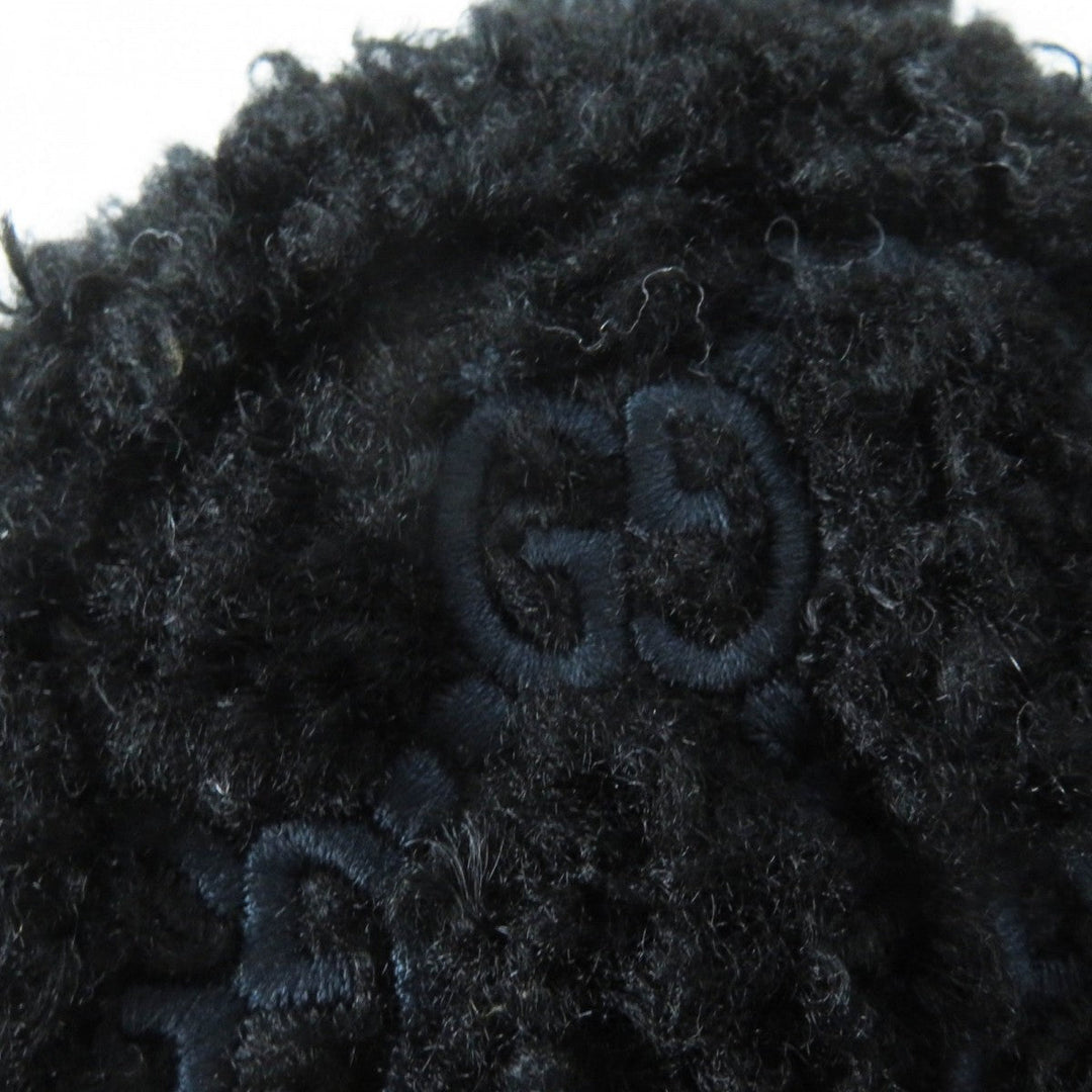 GUCCI Earmuff 645495 517074 Main: Curly eco fur black Women(Unisex) Used Authentic