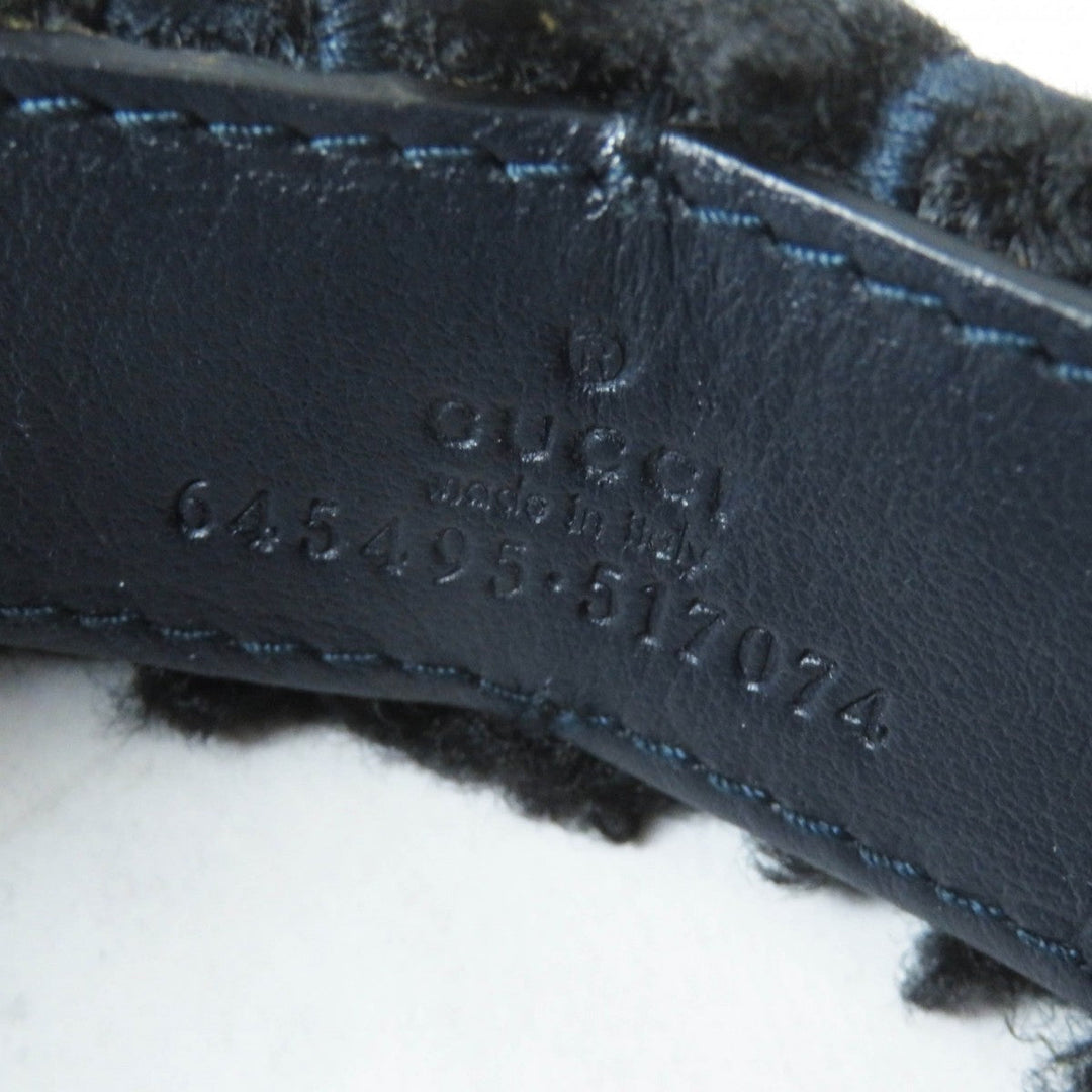 GUCCI Earmuff 645495 517074 Main: Curly eco fur black Women(Unisex) Used Authentic