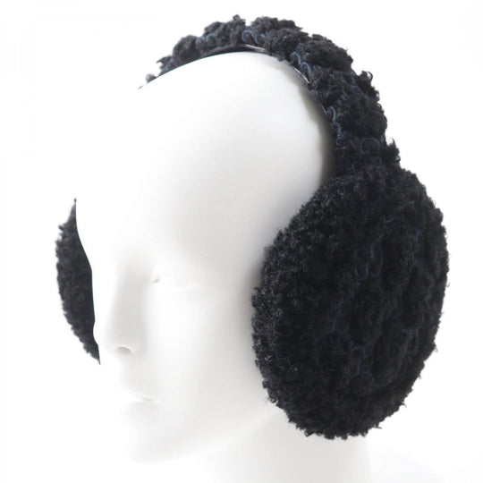 GUCCI Earmuff 645495 517074 Main: Curly eco fur black Women(Unisex) Used Authentic