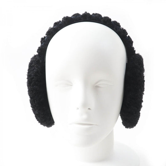 GUCCI Earmuff 645495 517074 Main: Curly eco fur black Women(Unisex) Used Authentic