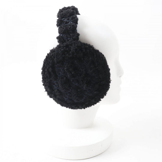 GUCCI Earmuff 645495 517074 Main: Curly eco fur black Women(Unisex) Used Authentic