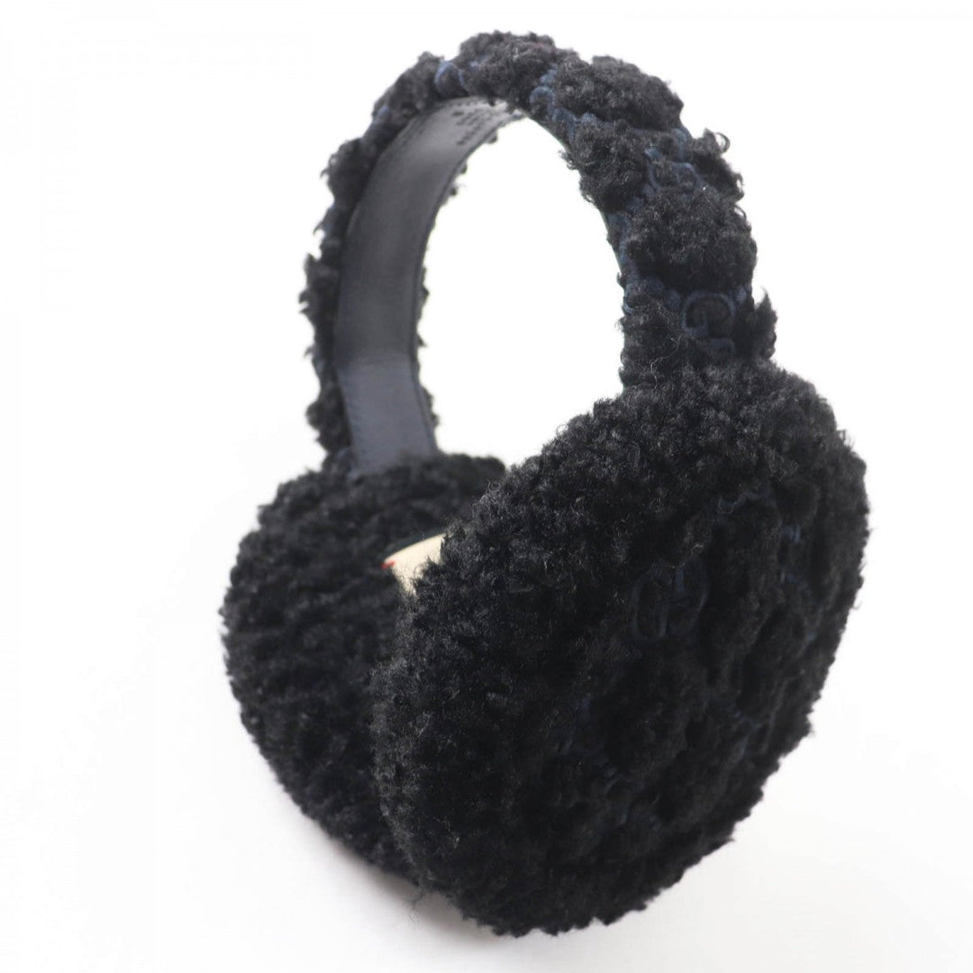 GUCCI Earmuff 645495 517074 Main: Curly eco fur black Women(Unisex) Used Authentic