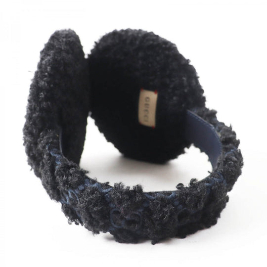 GUCCI Earmuff 645495 517074 Main: Curly eco fur black Women(Unisex) Used Authentic