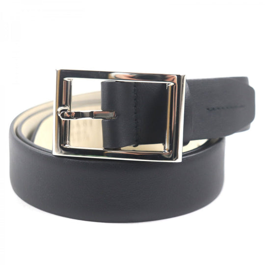 BVLGARI belt LD D14 33278 Main: Leather black mens Used Authentic