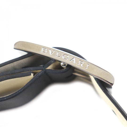 BVLGARI belt LD D14 33278 Main: Leather black mens Used Authentic