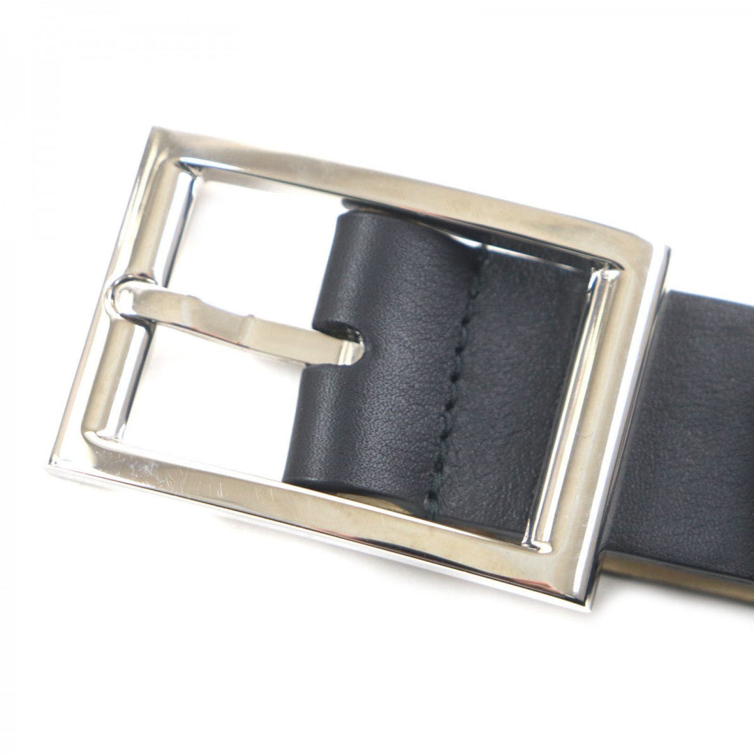 BVLGARI belt LD D14 33278 Main: Leather black mens Used Authentic