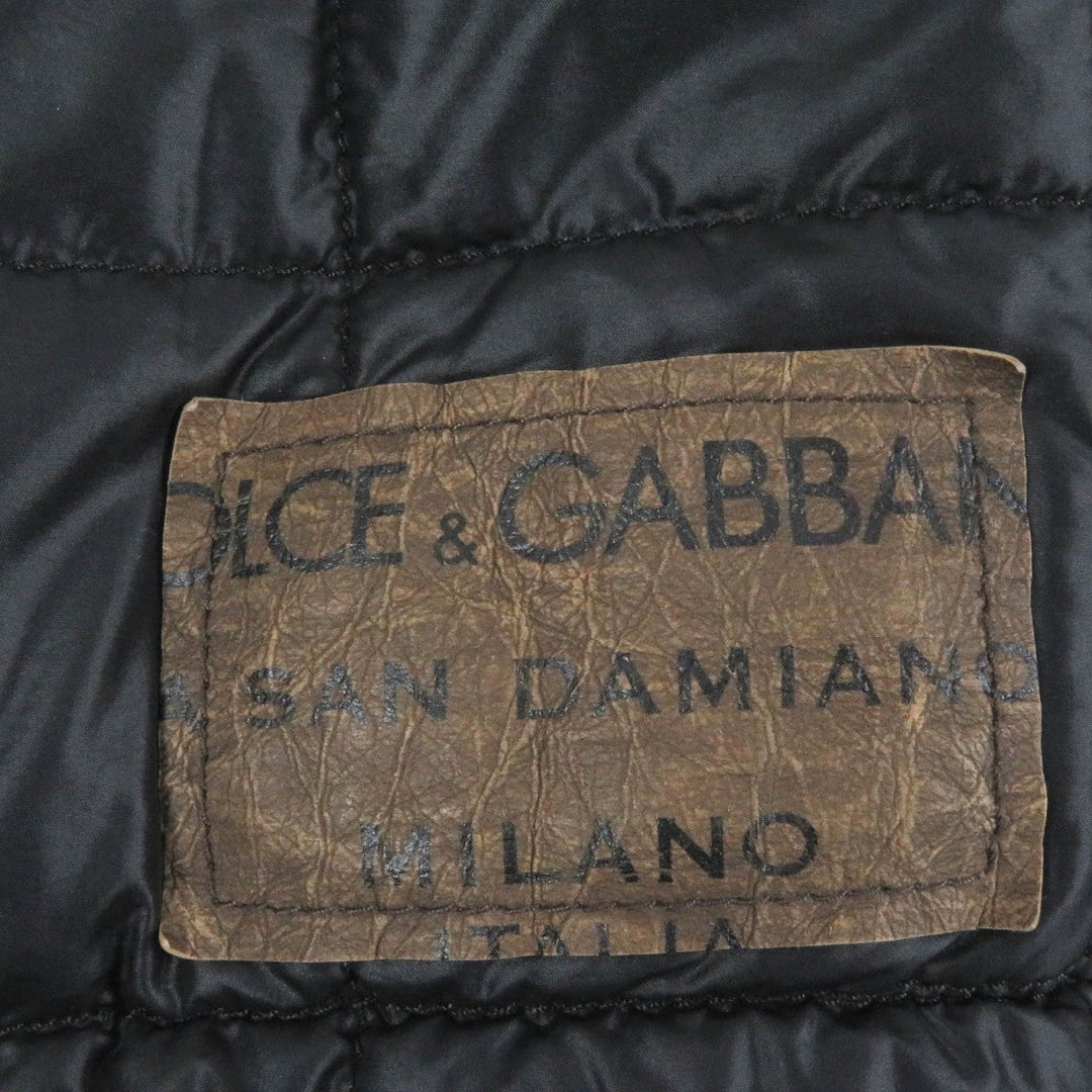DOLCE&GABBANA Jacket Outer: 93% polyamide (nylon), Outer: 3% acrylic, Outer: 3% wool, Outer: 1% elastane (polyurethane), Lining: 71% wool black mens 48 Used Authentic