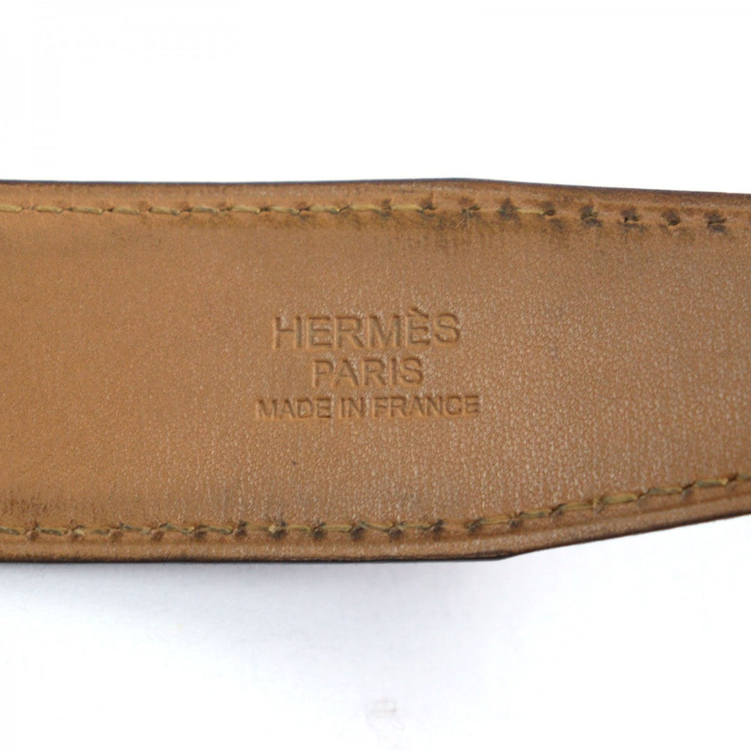 HERMES belt leather black