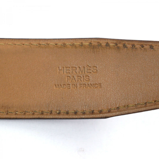HERMES belt leather black