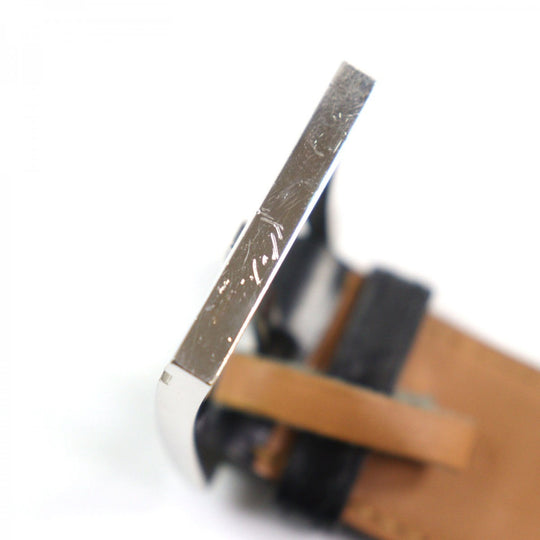 HERMES belt leather black