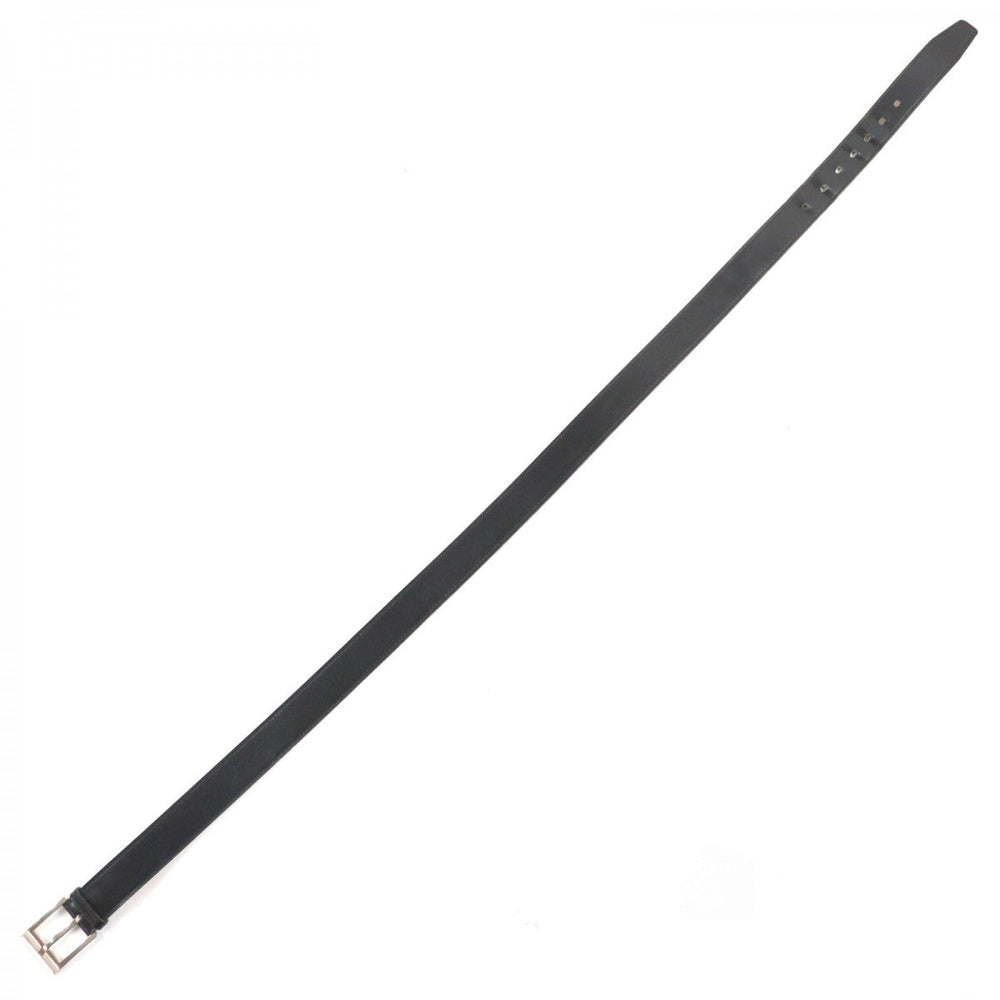 HERMES belt leather black