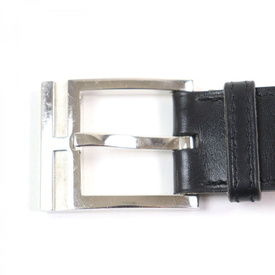 HERMES belt leather black