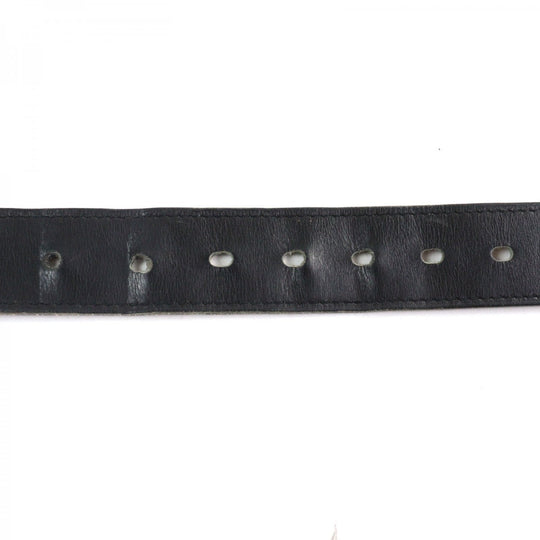 HERMES belt leather black