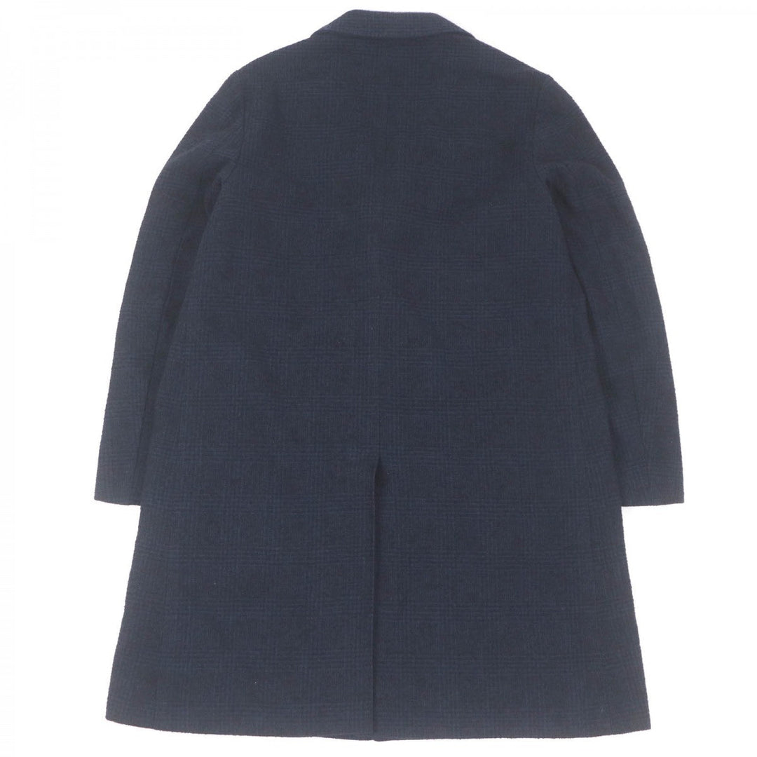 ERRICO FORMICOLA coat Outer: 70% alpaca, Outer: 30% nylon, Lining: 55% cotton, Lining: 45% cupra Navy mens 46 Used Authentic