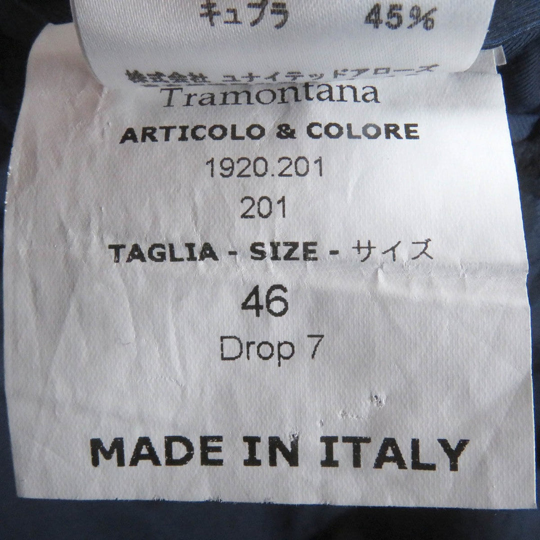 ERRICO FORMICOLA coat Outer: 70% alpaca, Outer: 30% nylon, Lining: 55% cotton, Lining: 45% cupra Navy mens 46 Used Authentic