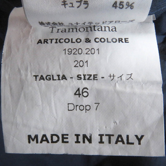 ERRICO FORMICOLA coat Outer: 70% alpaca, Outer: 30% nylon, Lining: 55% cotton, Lining: 45% cupra Navy mens 46 Used Authentic