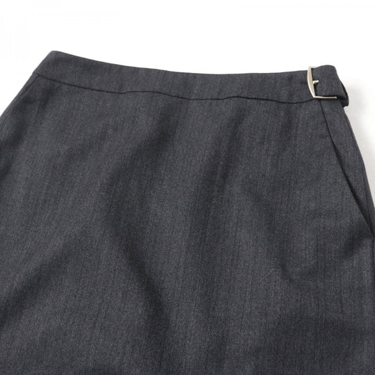 HERMES Tight Skirt Main: 100% virgin wool, Lining: 100% silk Dark gray Women 36 Used Authentic