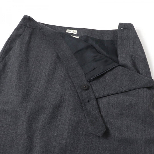 HERMES Tight Skirt Main: 100% virgin wool, Lining: 100% silk Dark gray Women 36 Used Authentic
