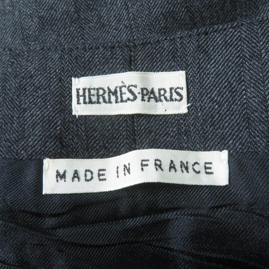HERMES Tight Skirt Main: 100% virgin wool, Lining: 100% silk Dark gray Women 36 Used Authentic