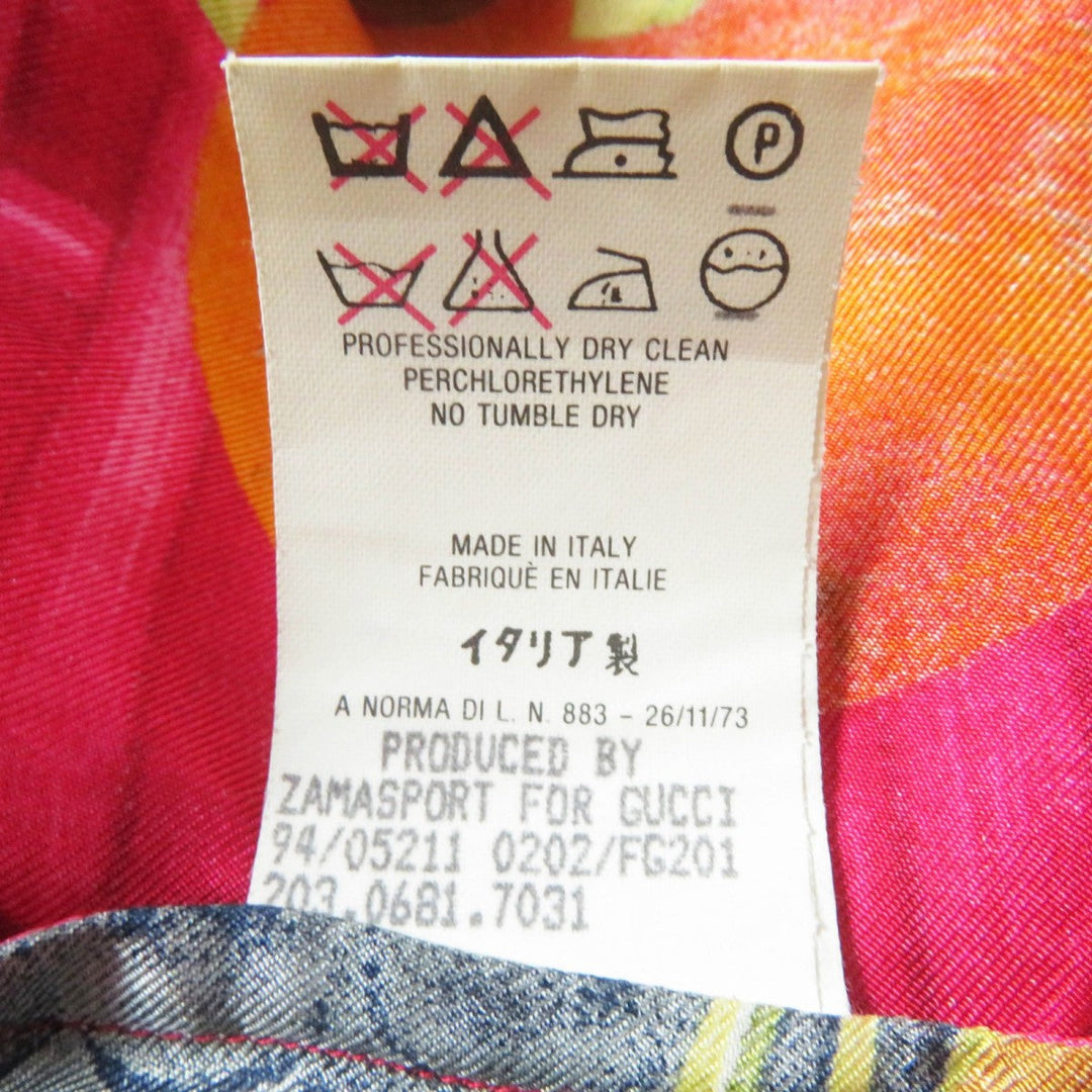 GUCCI Long sleeve shirt Main: 100% silk red multi Tom Ford Women Used Authentic