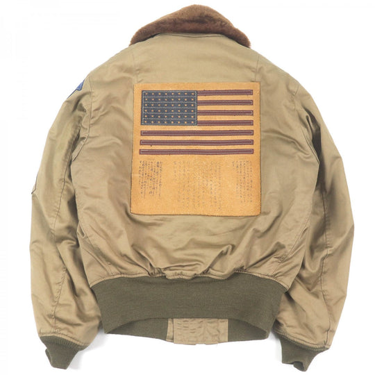 Buzz Rickson's Blouson M13767 Outer: 100% cotton, Lining: 50% wool, Lining: 30% alpaca, Lining: 20% mohair khaki B-15A mens 36 Used Authentic