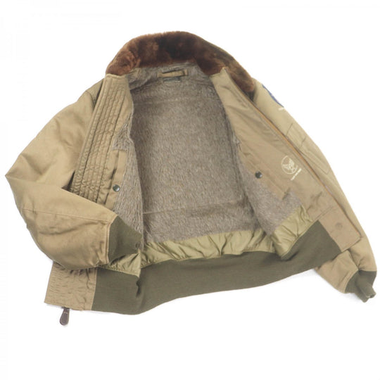 Buzz Rickson's Blouson M13767 Outer: 100% cotton, Lining: 50% wool, Lining: 30% alpaca, Lining: 20% mohair khaki B-15A mens 36 Used Authentic