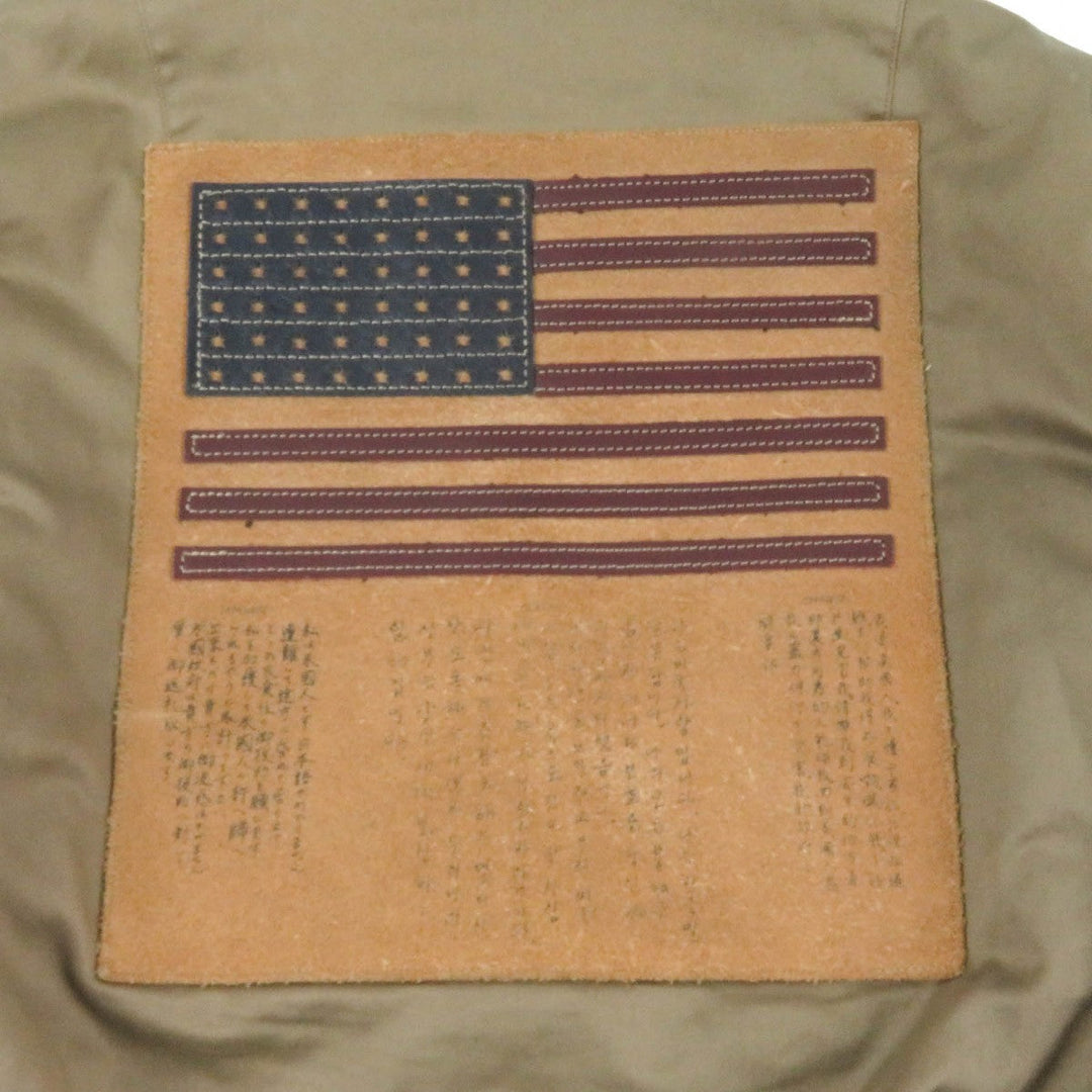 Buzz Rickson's Blouson M13767 Outer: 100% cotton, Lining: 50% wool, Lining: 30% alpaca, Lining: 20% mohair khaki B-15A mens 36 Used Authentic