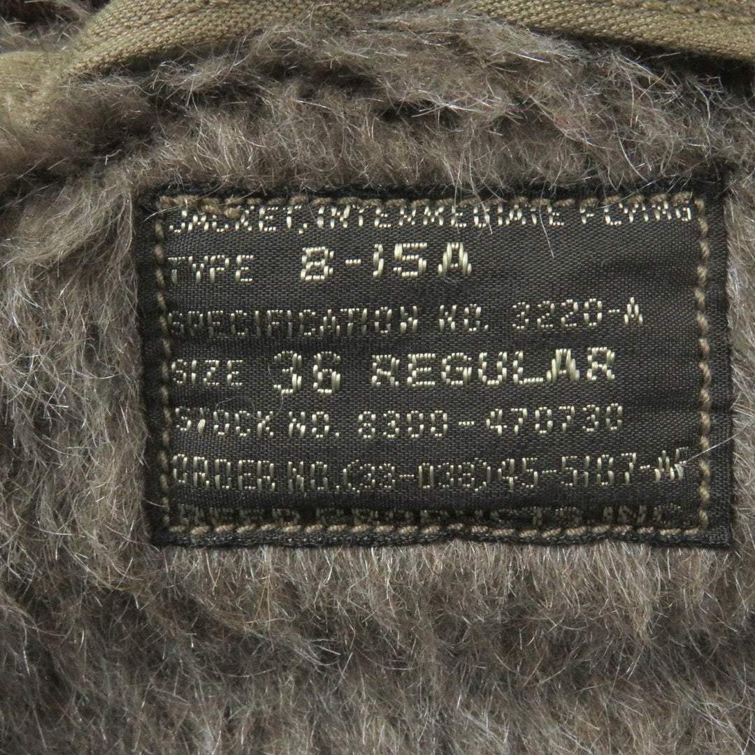 Buzz Rickson's Blouson M13767 Outer: 100% cotton, Lining: 50% wool, Lining: 30% alpaca, Lining: 20% mohair khaki B-15A mens 36 Used Authentic