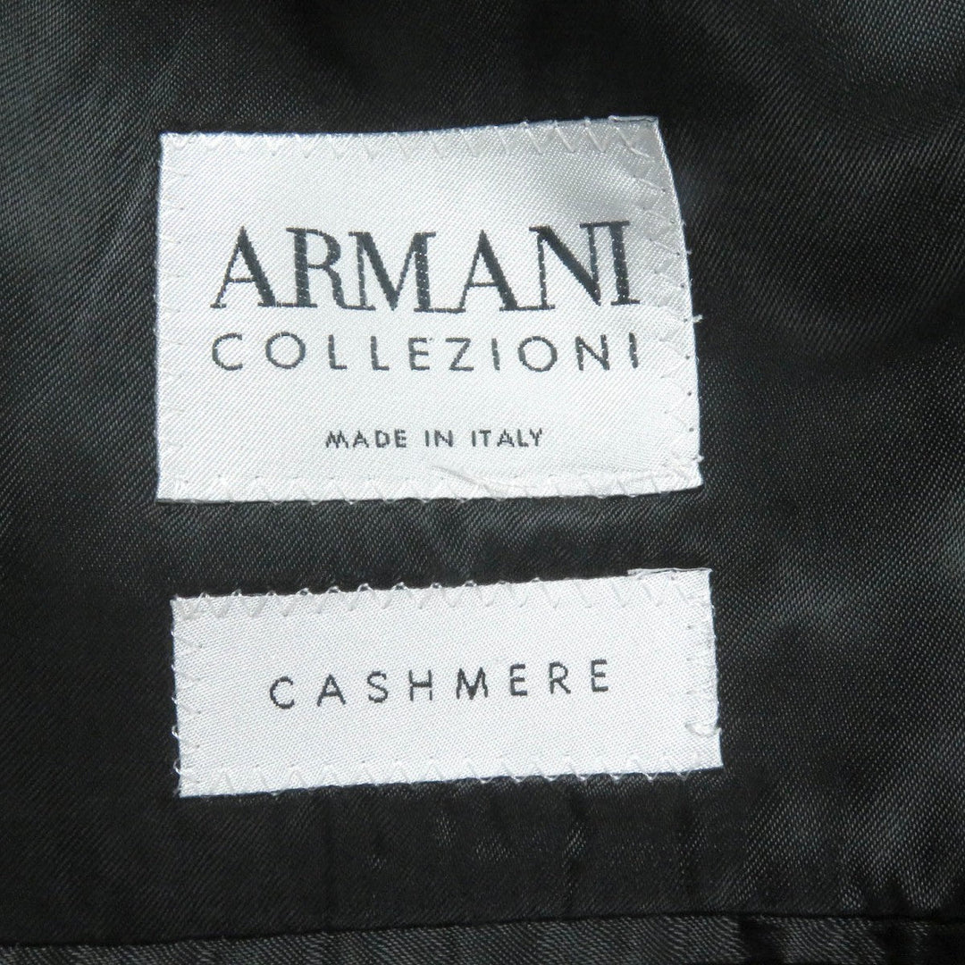 ARMANI COLLEZIONI coat cashmere black mens 44 Used Authentic
