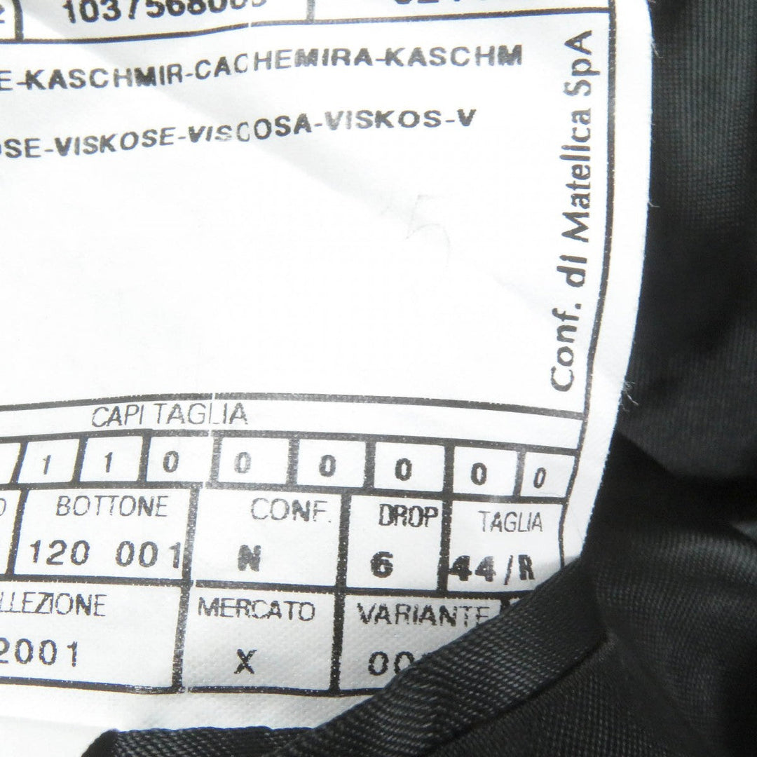 ARMANI COLLEZIONI coat cashmere black mens 44 Used Authentic