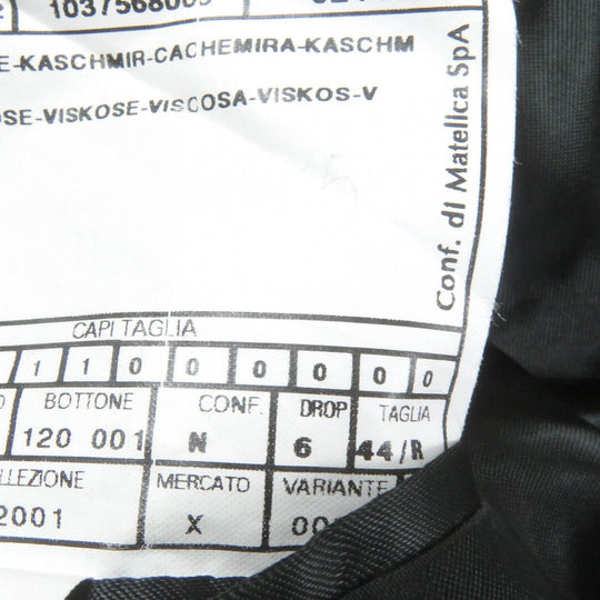 ARMANI COLLEZIONI coat cashmere black mens 44 Used Authentic