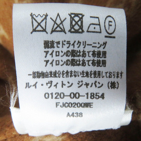LOUIS VUITTON coat 1A8262 Outer: 99% wool, Main: 1% silk, Lining: 53% rayon, Lining: 47% cupra, Part: sheep leather Camel Women 42 Used Authentic