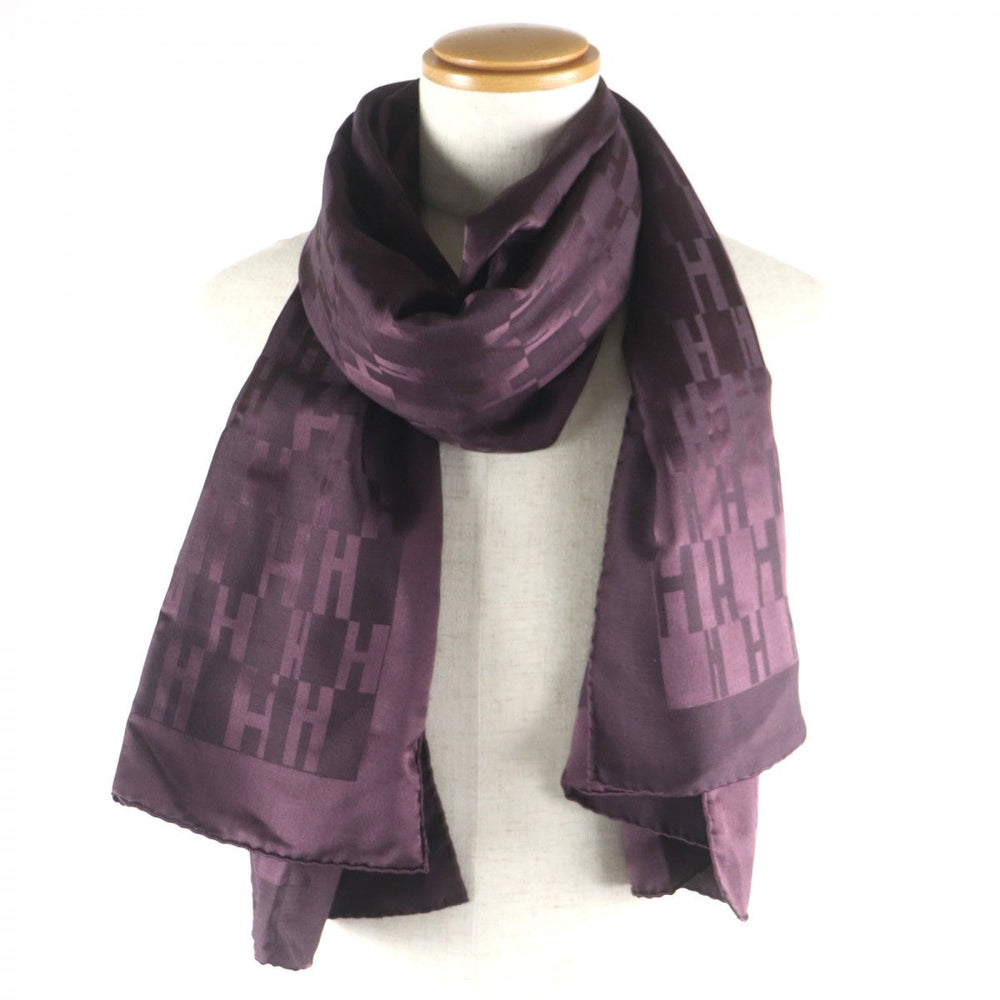 HERMES Stall Main: 75% silk, Main: 25% wool Bordeaux Gran Ash mens Used Authentic