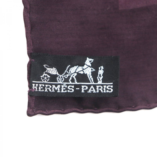 HERMES Stall Main: 75% silk, Main: 25% wool Bordeaux Gran Ash mens Used Authentic